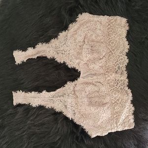 Aerie Eyelash Lace Plunge Bralette